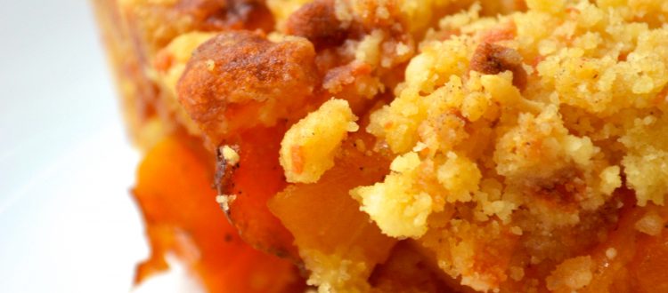 Crumble de potiron au fromage fondu