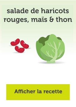 Salade de haricots rouges, maïs & thon