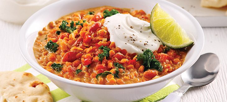 Curry de lentilles rouges au lait de coco ecomil